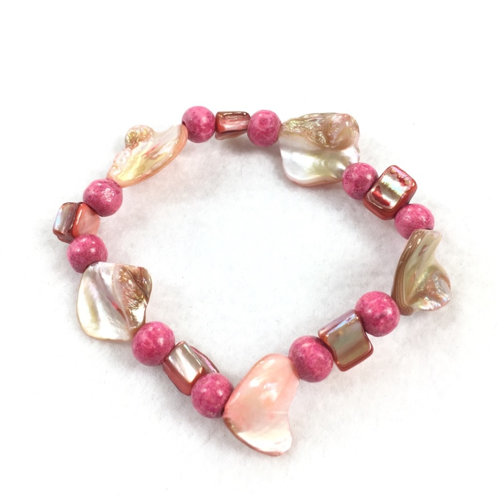 Bracelet Irregular Beaded Elastic stackable